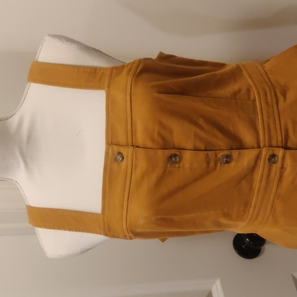 J.Crew | mustard cotton corduroy button down dress. Size 6. Academia school girl - Picture 2 of 8